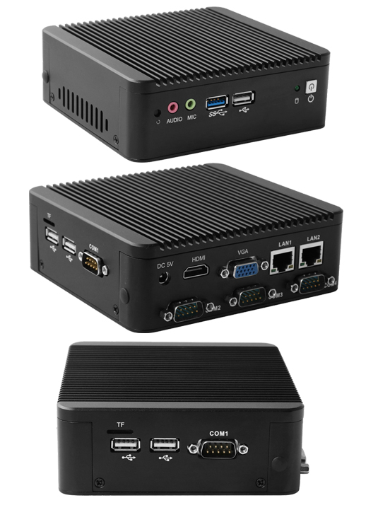Industrial Computer Fanless Mini PC IBOX-Nano-J1900 N1b