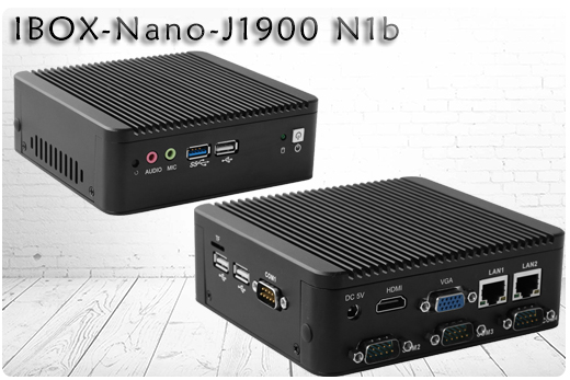 Komputer Przemysłowy Fanless MiniPC IBOX-Nano-J1900 N1b