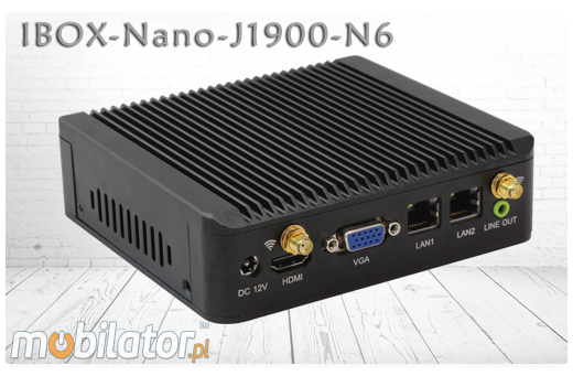 Przemysłowy Komuter Fanless MiniPC Nuc IBOX-Nano- J1900