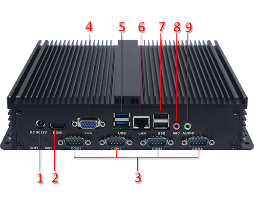 Industrial Computer Fanless MiniPC IBOX-J1900C BAREBONE