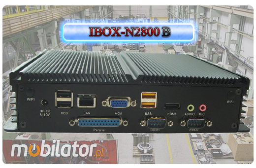Przemysłowy Fanless MiniPC IBOX-N2800B