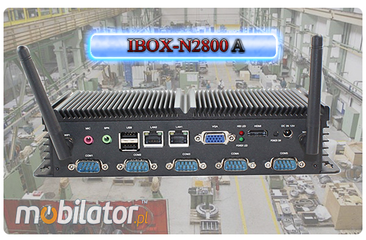 Przemysłowy Fanless MiniPC IBOX-N2800A