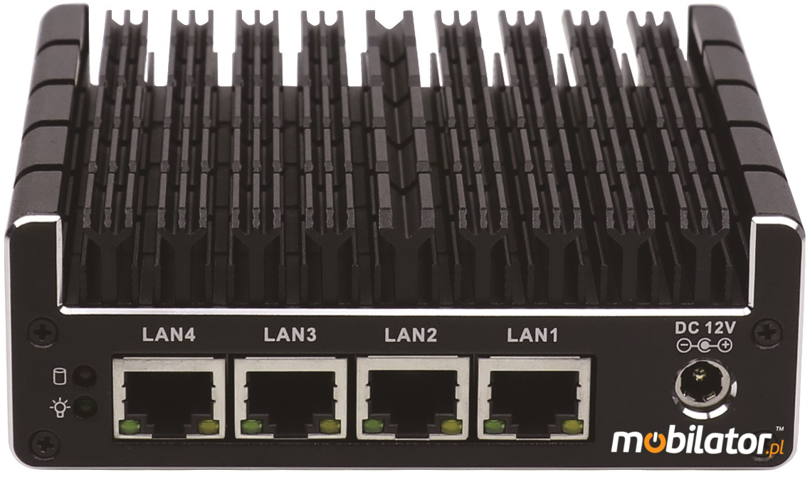 IBOX-NUC-C3L4 (J3160) - Fanless mini PC (4x LAN + 2x HDMI) with reinforced housing