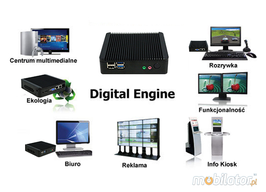 Industrial Computer Fanless MiniPC Nuc IBOX-Nano- J1900