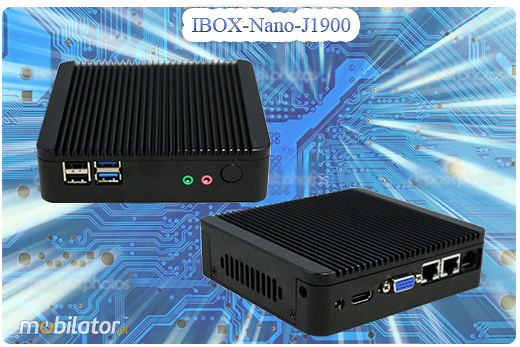 Industrial Computer Fanless MiniPC Nuc IBOX-Nano- J1900