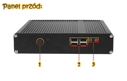 Przemysłowy Fanless MiniPC IBOX-ZPC-H6-X4