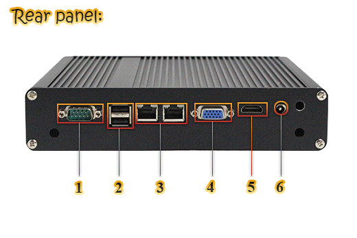 Przemysłowy Fanless MiniPC IBOX-ZPC-H6-X4