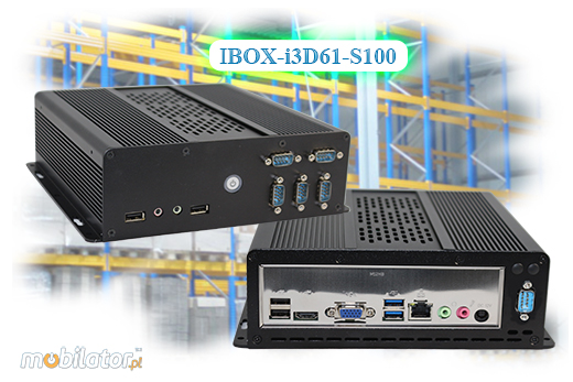 Przemysłowy Fanless MiniPC IBOX-i3D61-S100