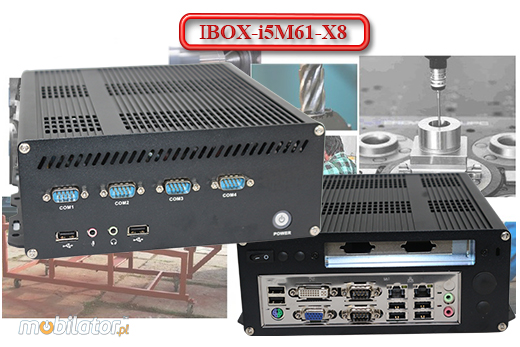 Przemysłowy Fanless MiniPC IBOX-i5M61-X8
