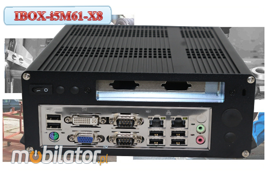 Przemysłowy Fanless MiniPC IBOX-i5M61-X8