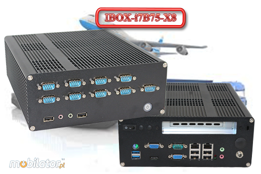 Przemysłowy Fanless MiniPC IBOX-i7B75-X8