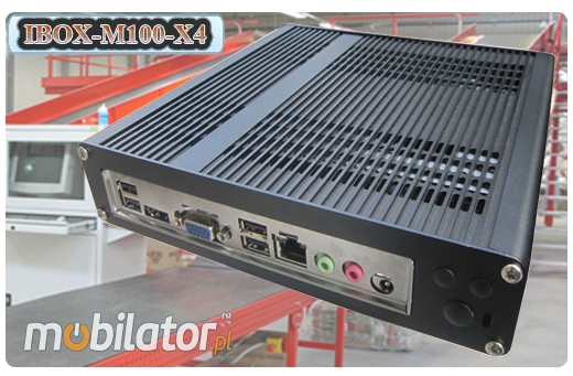 Przemysłowy Fanless MiniPC IBOX-M100-X4
