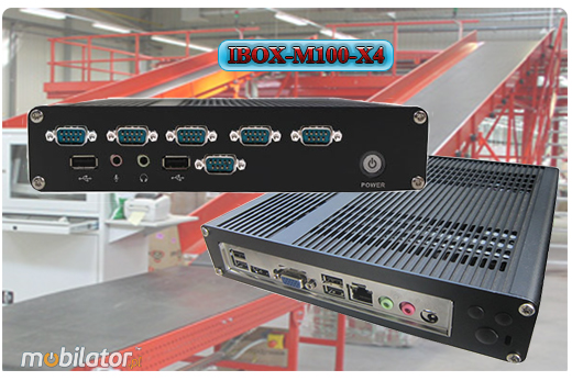 Przemysłowy Fanless MiniPC IBOX-M100-X4