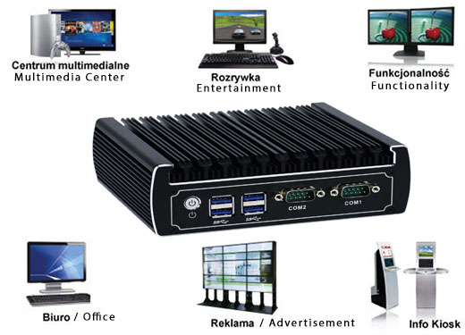 Wytrzymały mini Komputer Przemysłowy Bezwentylatorowy MiniPC IBOX-NM31A Barebone umpc mobilator intel core i3