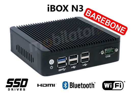 IBOX N3 przemysłowy mały szybki niezawodny SSD intel wifi bluetooth fanless industrial small 
