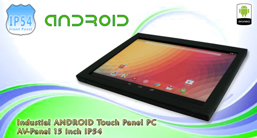 Industial Operator ANDROID Touch Panel PC AV-Panel 15 inch IP54 Przmysłowy Panel Operatorski PC Andoid AV-Panel 15 WiFI Norma odporności IP54 Przemysłowy komputer panelowy Ekran rezystancyjny 4 wire resistive wyświetlacz 15 cali mobilator.pl New Portable Devices Windows  ANDRIOD PANEL PC KOMPUTER ANDROID