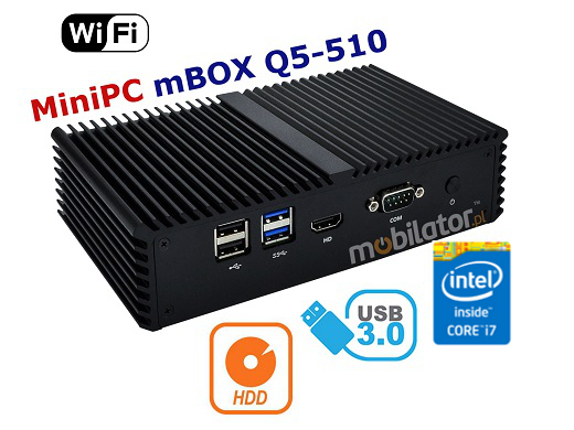 Bezwentylatorowy Komputer Przemysłowy MiniPC mBOX Q5-510-70G6