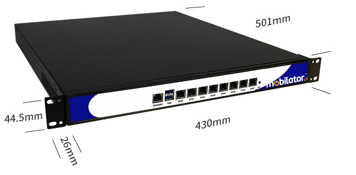 IBOX-1U8L - Modern industrial computer fanless 8x LAN for cancer cabinet passive vga intel mobilizer reinforced fast 8 lan rj45