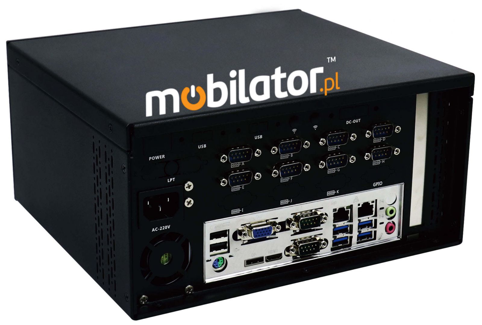 iBOX-ZPC X4 Komputer przemysłowy  dla zastosowań magazynowych z modułem WiFi 6x COM