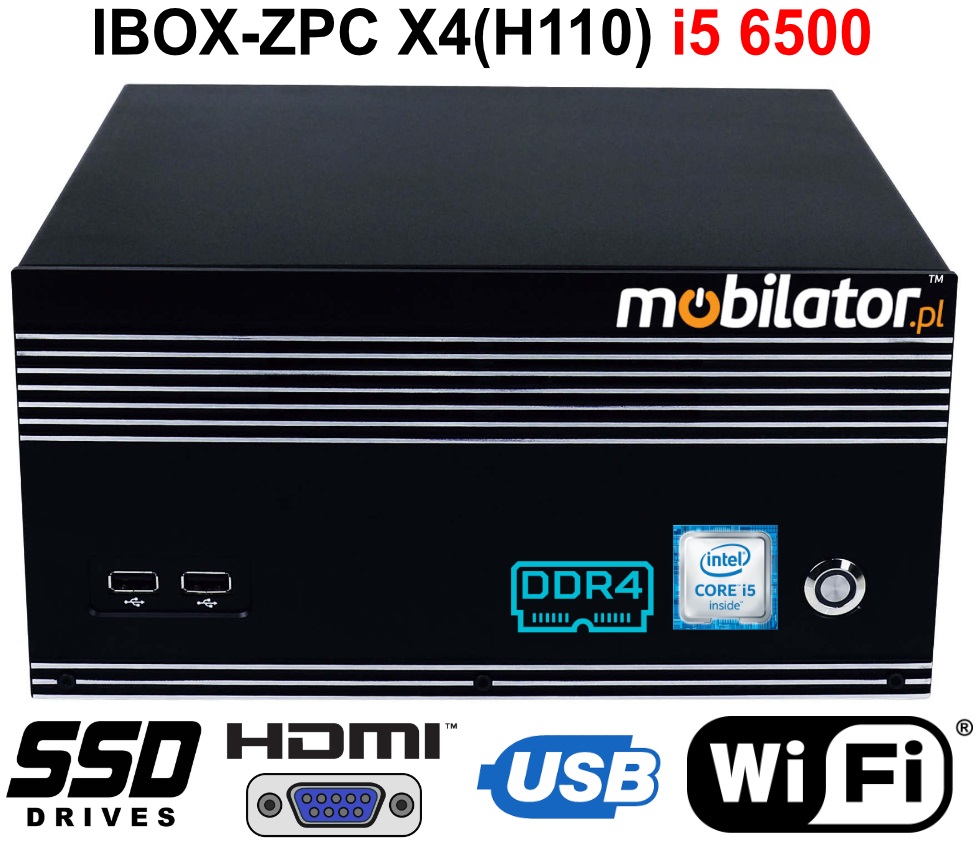 iBOX-ZPC X4 Industrial computer for warehouse applications with WiFi module 6x COM