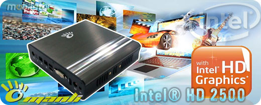 MiniPC Nettop Mini-PC Mały komputer Manli T6  M-T6H32 Intel Core™ i3-3220T (2x2.8 GHz)  Intel HD 2500 1TB HDD 128GB SSD Windows 7 Windows 8 8GB RAM DDR 3 Chipset H61 i3 i5 i7 T6