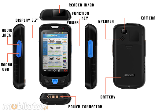 Kolektor przemysłowy SMARTPEAK C300SP-1D Android RUGGED DATA COLLECTOR C300SP3g wcdma gsm 1d  barcode scanner  czytnik kodow kreskowych 1d 2d