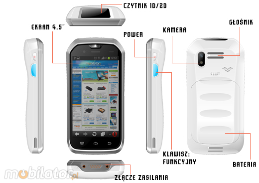 Kolektor przemysłowy SMARTPEAK C600SP-1D Android RUGGED DATA COLLECTOR C600SP3g wcdma gsm 1d  barcode scanner  czytnik kodow kreskowych 1d 2d