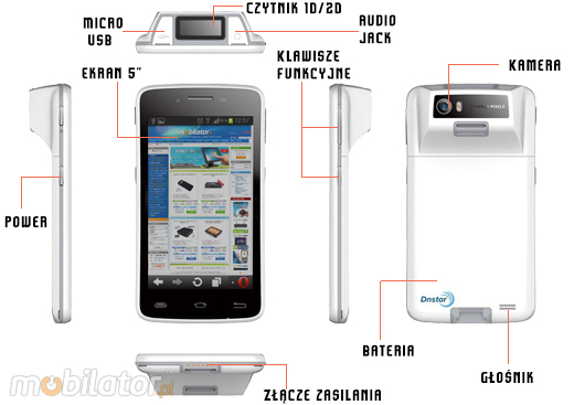 Kolektor przemysłowy SMARTPEAK ME2SP-1D Android RUGGED DATA COLLECTOR ME2SP 1 d  barcode scanner  czytnik kodow kreskowych 1d 2d