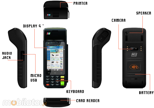 Kolektor przemysłowy SMARTPEAK P800SP Android RUGGED DATA COLLECTOR P800SP 3g wcdma gsm printer