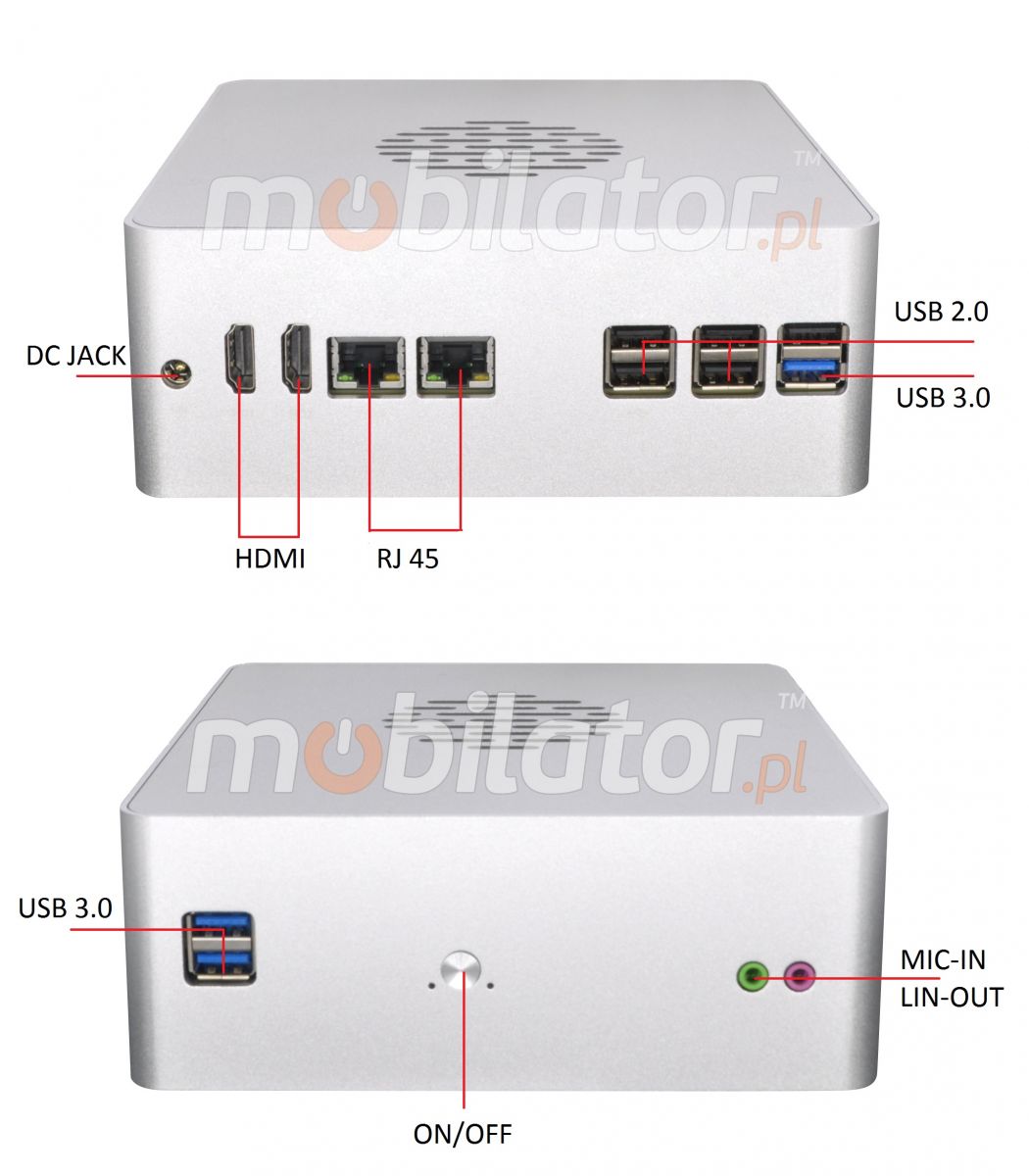Computer Industrial MiniPC mBOX Q6-610S