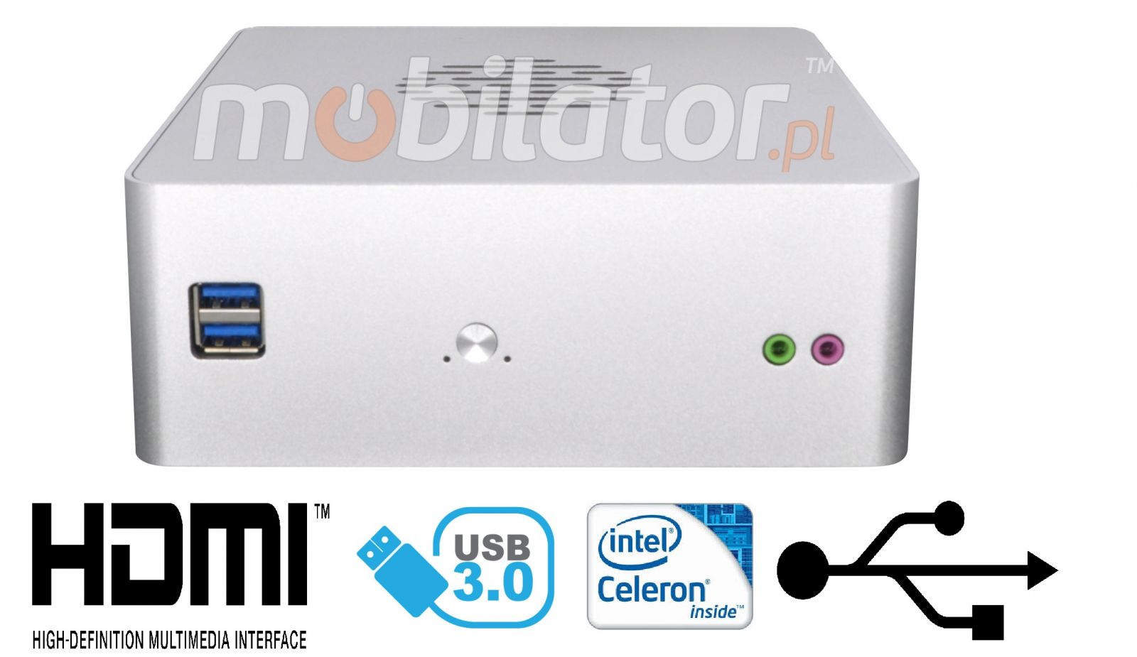 Computer Industrial MiniPC mBOX Q6-610S MOBILATOR.PL INTEL CELERON