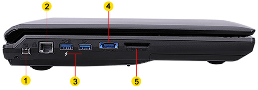 clevo p150sm 1394a lan usb 3.0 e-sata czytnik kart