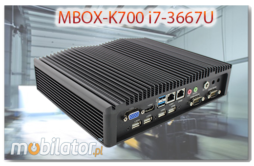 MiniPC Przemysłowy Fanless MBOX-K700 i7-3667U