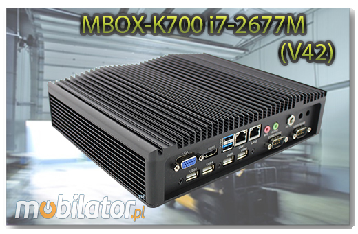 MiniPC Przemysłowy Fanless MBOX-K700 i7-2677M(V42)