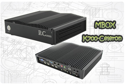 MiniPC Przemysłowy Fanless MBOX-K700-Celeron