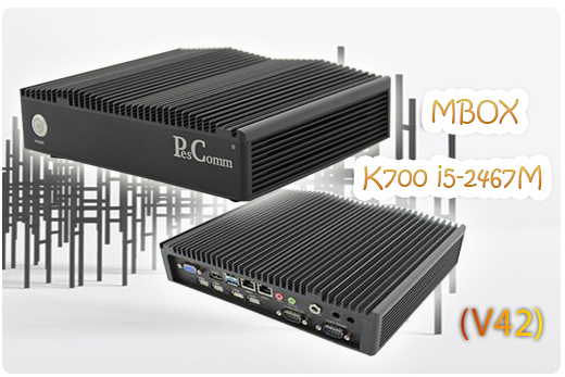 MiniPC Przemysłowy Fanless MBOX-K700 i5-2467M(V42)