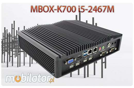 MiniPC Przemysłowy Fanless MBOX-K700 i5-2467M(V41)