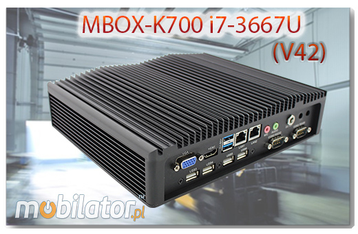 MiniPC Przemysłowy Fanless MBOX-K700 i7-3667U