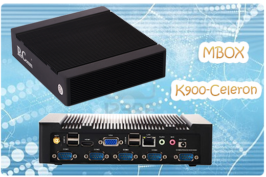 MiniPC Przemysłowy Fanless MBOX-K900-Celeron 2RJ45