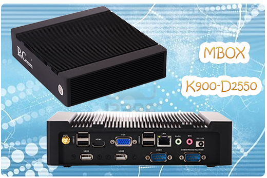 MiniPC Przemysłowy Fanless MBOX-K900-D2550
