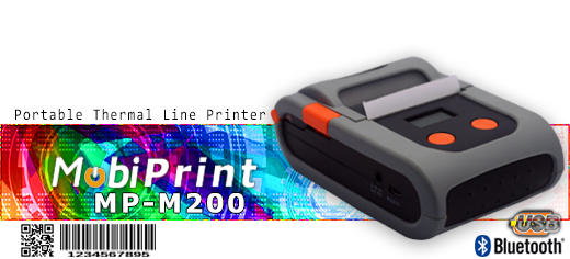 MobiPrint MP-M200 Drukarka termiczna Thermal Line  mini drukarka kodów mechanizm FUJITSU Interfejs  Bluetooth USB Mobilna Drukarka mobilator.pl windows android  New Portable Devices małe drukarki paragonów ios mała drukarka przenośna portable drukarka kodów