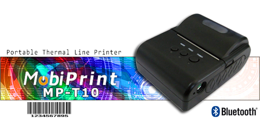 MobiPrint MP-T10 Drukarka termiczna mini drukarka kodów  Interfejs  Bluetooth  Mobilna Drukarka mobilator.pl windows android  New Portable Devices