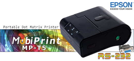 MobiPrint MP-T5 Portable Dot Matrix Printer Mobile Printer Mini Mobile Bluetooth Receipt Printer mechanizm epson Interface IrDA Bluetooth RS232 Mobilna Drukarka mobilator.pl windows android  New Portable Devices Mała Przenośna Portable
