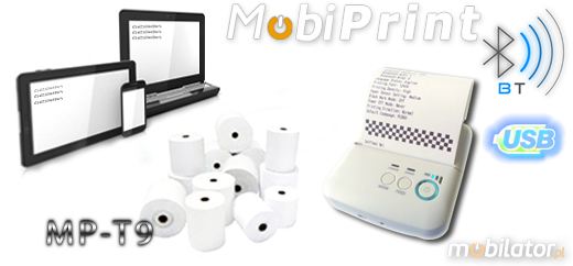 MobiPrint MP-T7 Drukarka termiczna Thermal Line  mini drukarka kodów mechanizm FUJITSU Interfejs  Bluetooth USB Mobilna Drukarka mobilator.pl windows android  New Portable Devices małe drukarki paragonów ios mała drukarka przenośna portable drukarka kodów