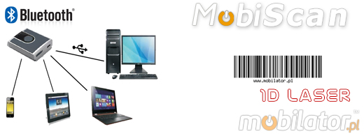 MobiScan MS-Mini 1 Bluetooth 3.0 MOBISCAN MINI1 Skaner 1D CCD Bezprzewodowy Bluetooth 3.0 Poręczny MobiSCAN  Kompatybilny Windows Android IOS mobilator.pl New Portable Devices Mobilne Skanery kodów kreskowych MINI