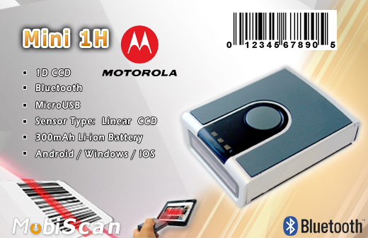MobiScan MS-Mini 1 Bluetooth 3.0 MOBISCAN MINI1 Skaner 1D CCD Bezprzewodowy Bluetooth 3.0 Poręczny MobiSCAN  Kompatybilny Windows Android IOS mobilator.pl New Portable Devices Mobilne Skanery kodów kreskowych MINI