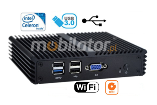 Mini Komputer Przemysłowy Bezwentylatorowy MiniPC mBOX Q190G4N HDD WiFi