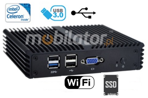 Mini Komputer Przemysłowy Bezwentylatorowy MiniPC mBOX Q190G4N SSD WiFi