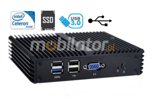 Wytrzymały Komputer Przemysłowy Fanless MiniPC mBOX Q190G4N SSD