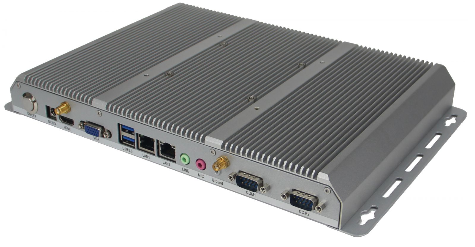 Minimaker BBPC-K02 - Wydajny wzmocniony mini komputer przemysłowy z 2x (karta sieciowa) LAN RJ45 oraz portami szeregowymi COM RS232